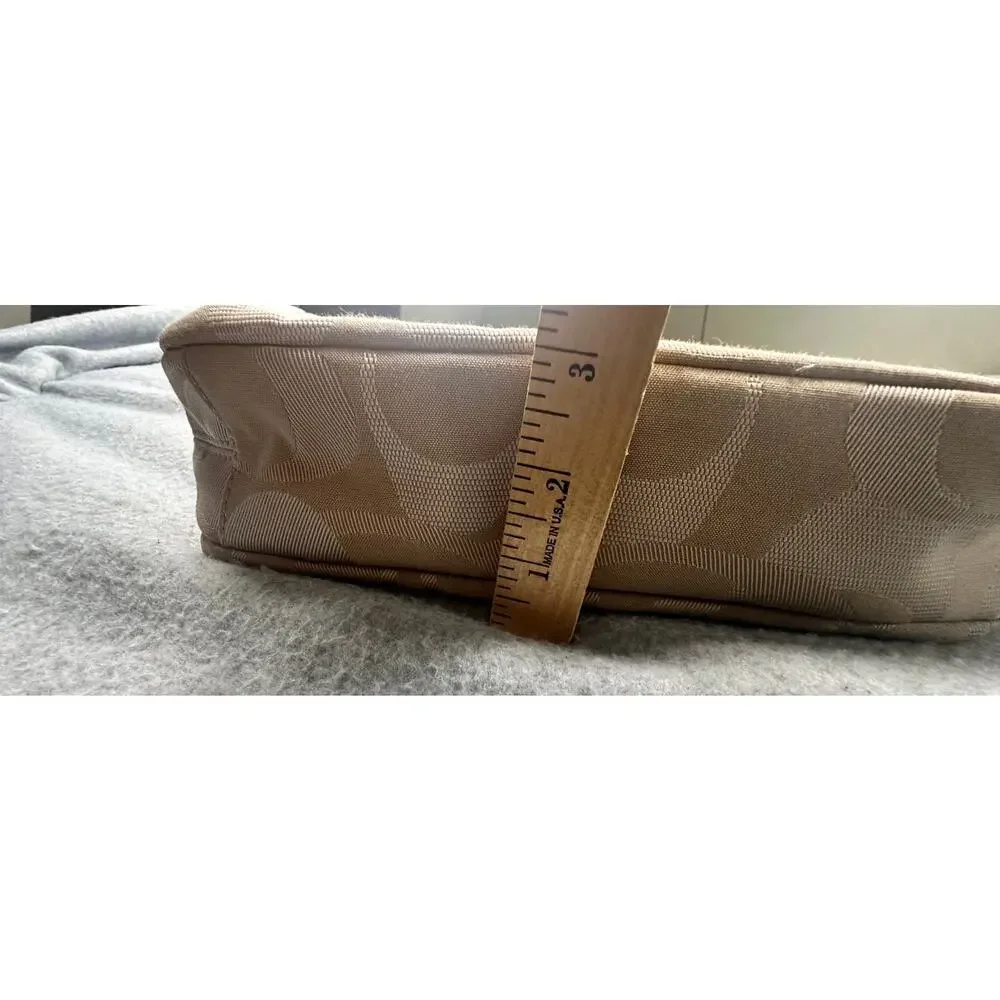 Coach Kyra Crossbody Bag Signature Canvas Khaki Monogram Hobo